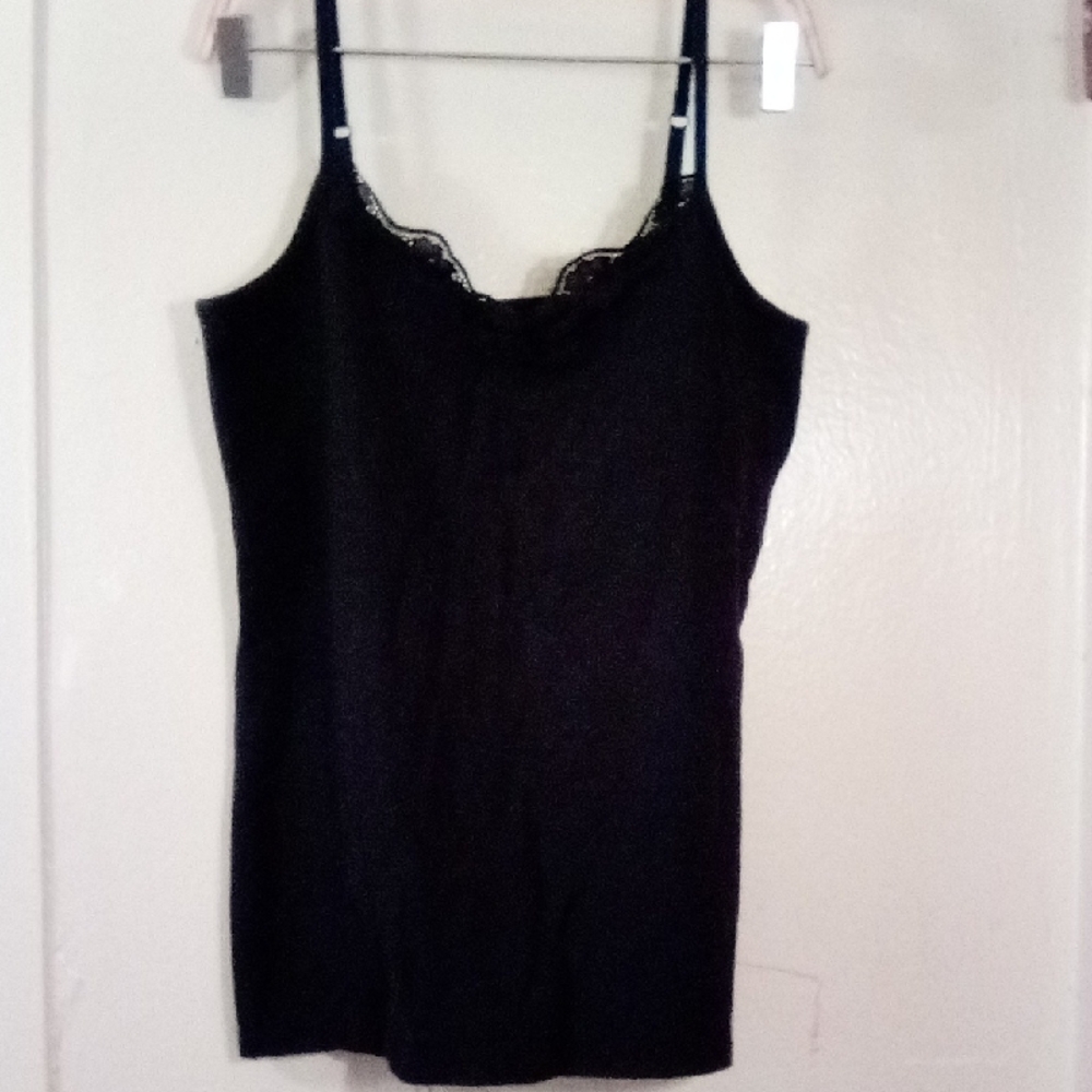 Sleek Black Lace trim Camisole